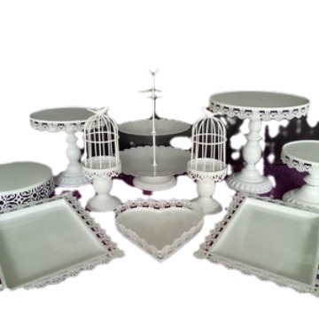 Decoración de mesa de postre soporte de exhibición bandeja de pastelería de postre comida fría pausa de té Mesa estante de la torta té de la tarde Merienda stand