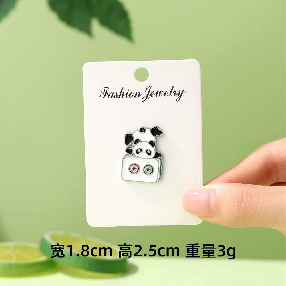 Dibujos animados lindo panda flor flor broche colección de la familia panda animal metal insignia accesorios de ropa para niños regalos