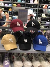 韓國MLB經典款軟頂棒球帽可調節大標NY洋基隊LA道奇隊男女鴨舌帽