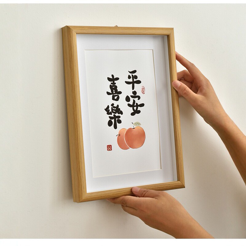 New Chinese-Style Photo Frame Display Stand, Wall Art for Homestay Decoration, Housewarming Gift, Wooden Photo Frame Wholesale