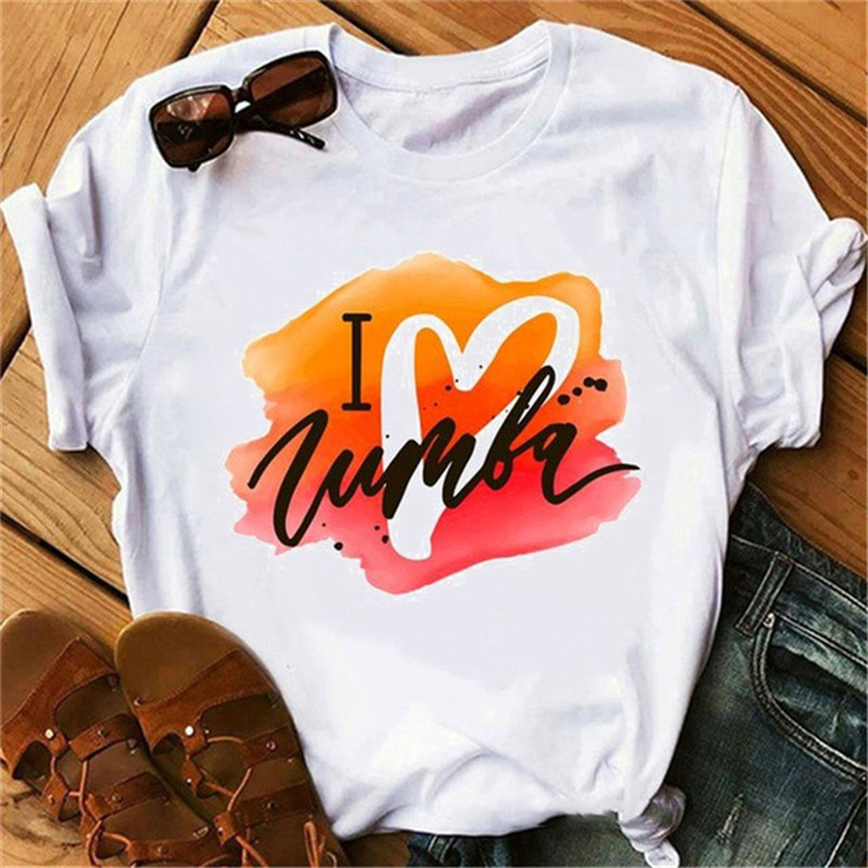 2022外国貿易zumbaプリント半袖tシャツ女装上着