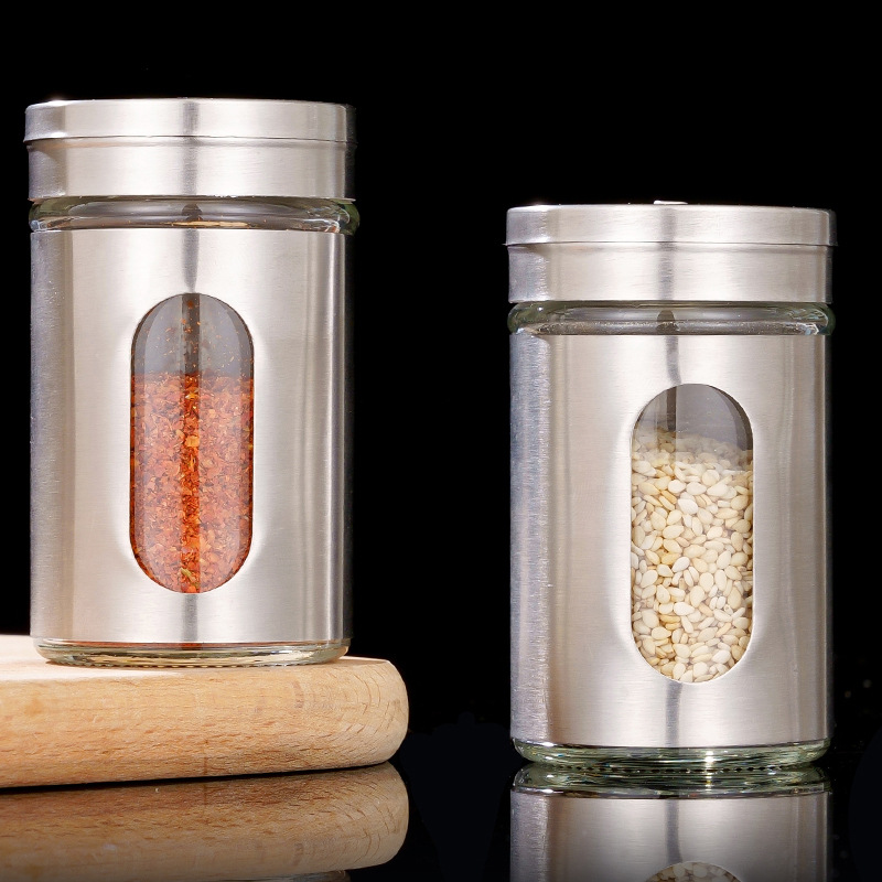 批發80ml不鏽鋼調料瓶燒烤撒料瓶旋轉調味瓶胡椒粉味精調味瓶