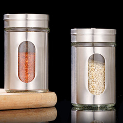批發80ml不鏽鋼調料瓶燒烤撒料瓶旋轉調味瓶胡椒粉味精調味瓶