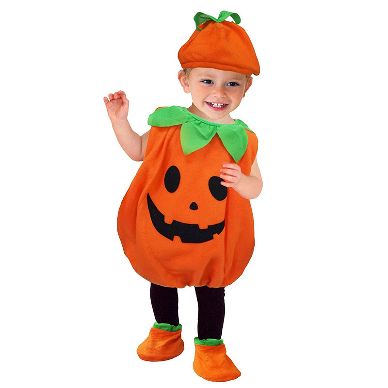 ハロウィーン子供cos連体カボチャ衣装赤ちゃんコスプレスタイル演出パーティーかわいい外国貿易衣装|undefined