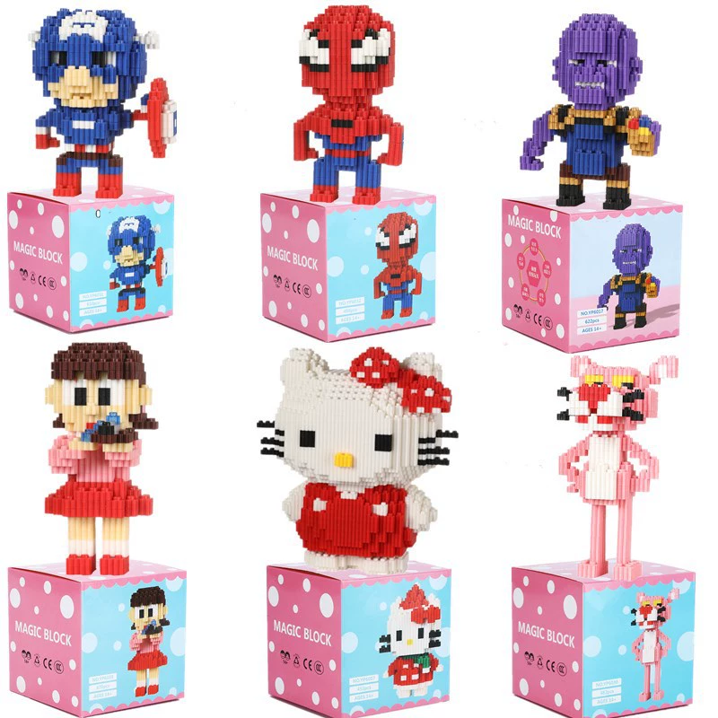 Constructor, cartoon toy, small particles