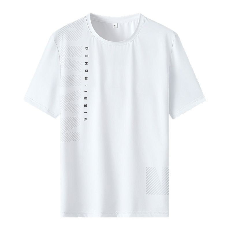 Travel summer short sleeve T-shirt for gym, quick dry clothing, silk sports suit, for running, oversize 5