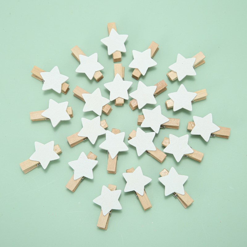 白底五角星木夹1