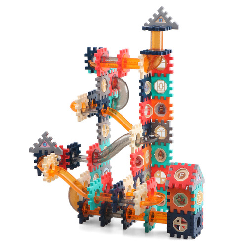 <Supermarket Style> Foreign Trade Slide Ball Track Window Block Building Blocks Kindergarten Baby Intelligent Toys Gift