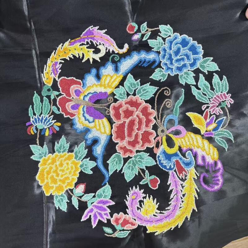 苏绣纯手工打籽绣30圆国风刺绣服装绣片厂家批发|undefined