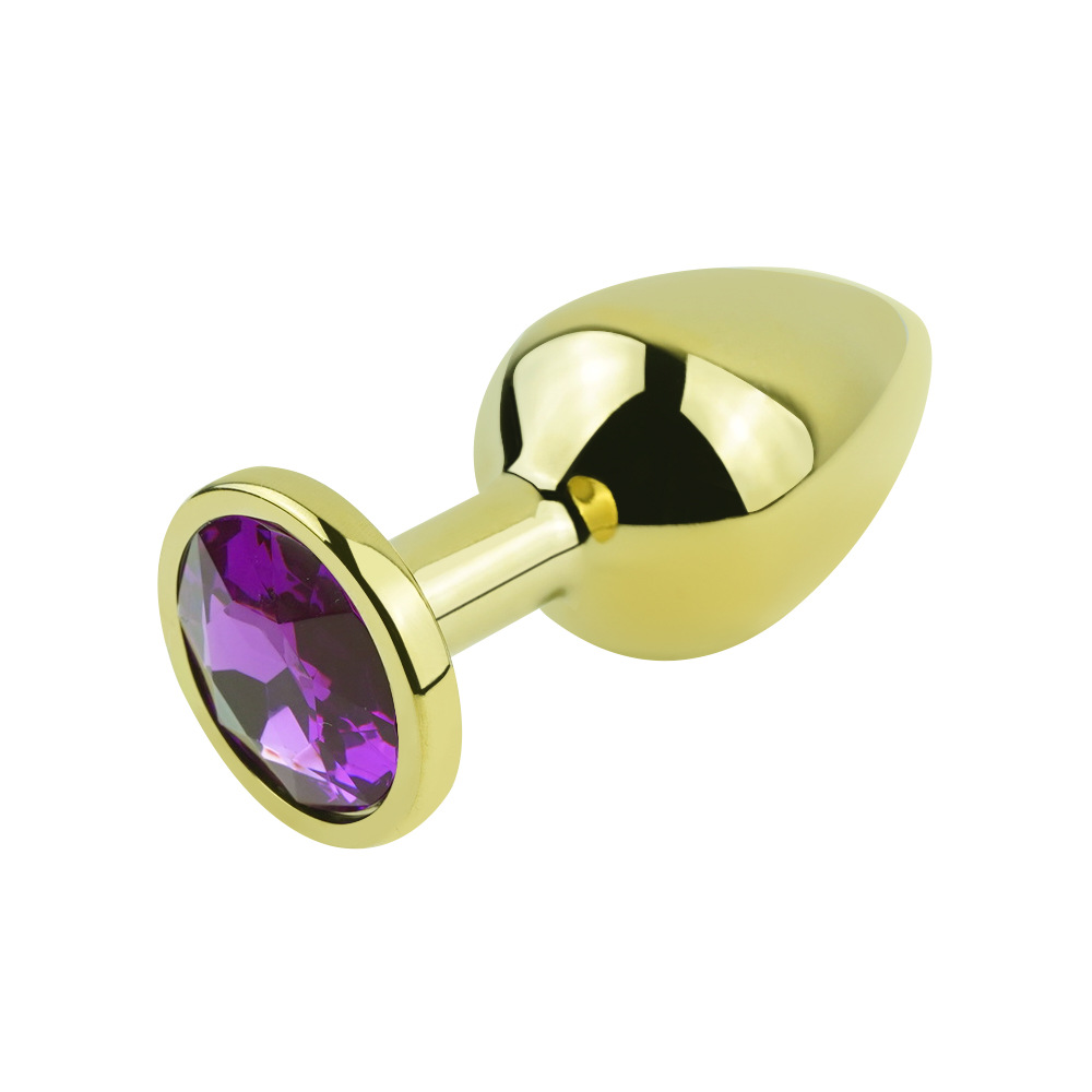 Traje de oro de acero inoxidable corte trasero pequeño anal plug back corte embolia Comercio exterior suministros para adultos productos del sexo