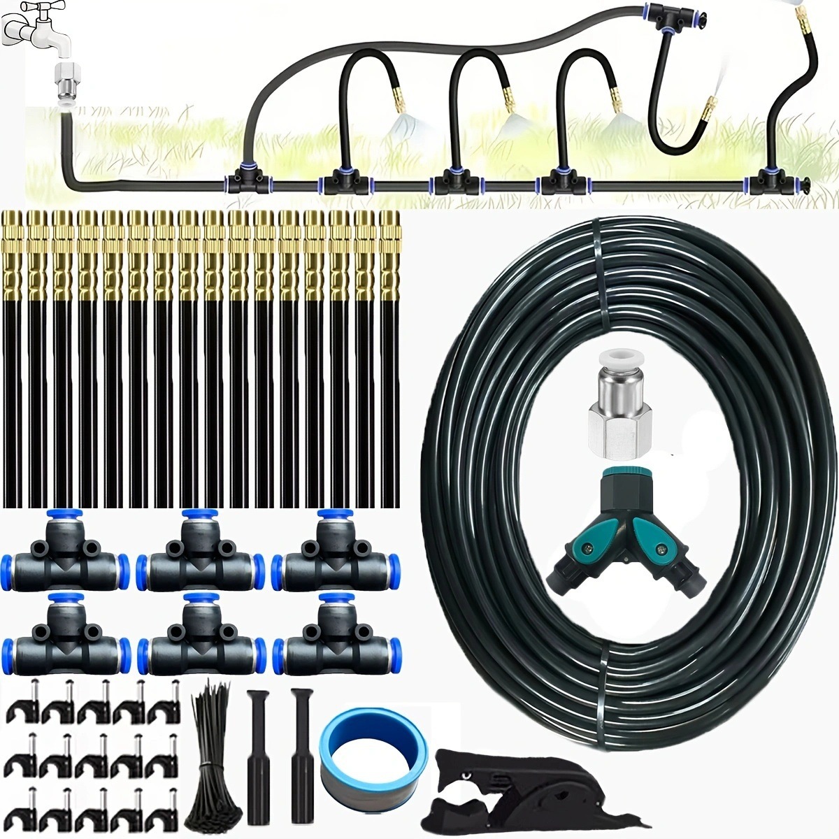 Cross-border Universal Atomization Kit For Irrigation, Cooling, And Humidification, Flower Watering Greenhouse Sprinkler_voghion.com