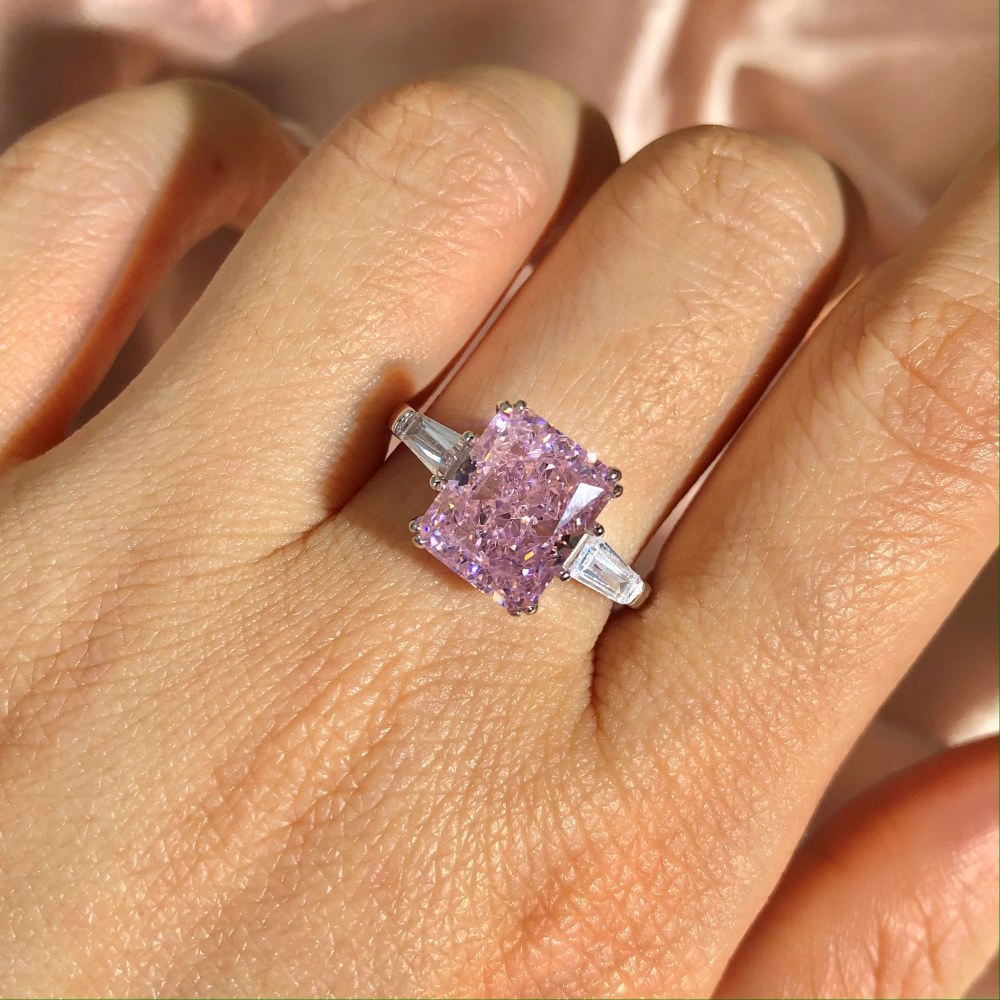 12g Weight Zircon Inlay Material Rings Classification 5, 9 Ring Size 1 Piece Quantity Holiday, Daily Occasion 925 Sterling Silver Material Geometric, Heart Shape Pattern Women's Gender Plating Design Elegant, Lady Style 925 Sterling Silver Zircon Geometric Heart Shape Rings 24