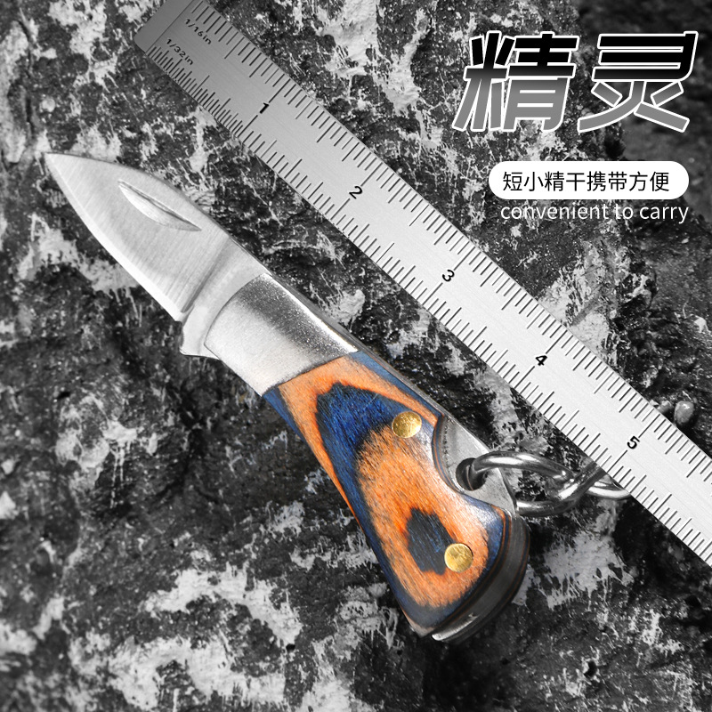户外随身野营便携小刀露营水果刀家用迷你拆快递不锈钢便携式折叠