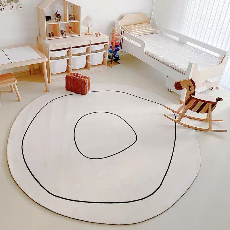 Diseño transfronterizo estilo silencioso alfombra sala de estar mesa de café estera moderna cabecera del dormitorio minimalista INS manta de forma irregular