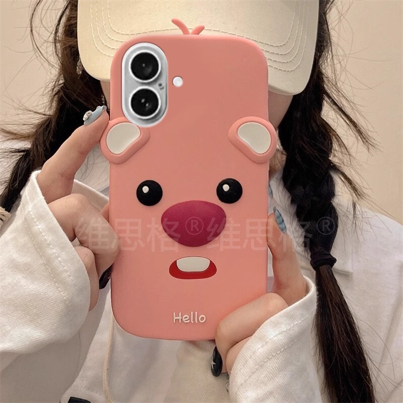 Suitable for Iphone15 Mobile Phone Case New Cute Cartoon Ruby Loopy Apple 14Pro Pink Protective Cover