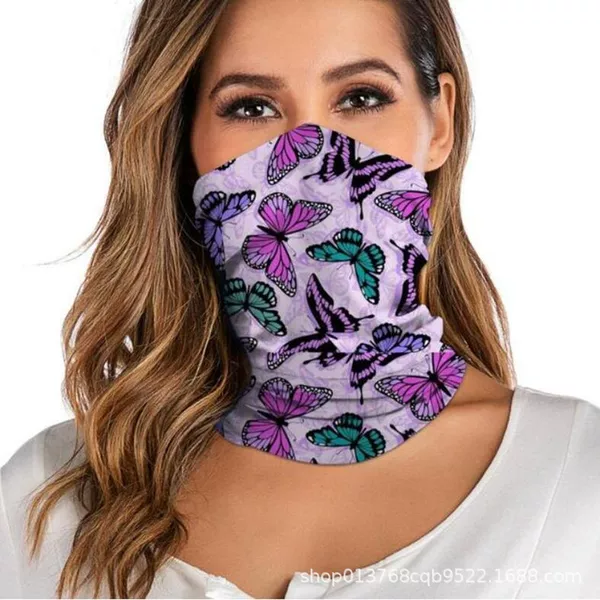 High-Quality Digital Printed Butterfly Outdoor Cycling and Mountaineering Outdoor Sports Quick-Drying Magic Seamless Headscarf Neck Gaiter 3C