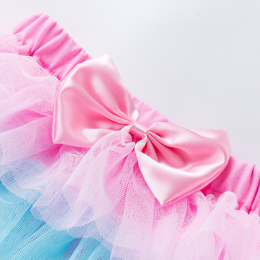 Bebé vestido de verano de dos colores sólidos vestido de seis capas 0 - 2 años vestido de bebé vestido de princesa al por mayor