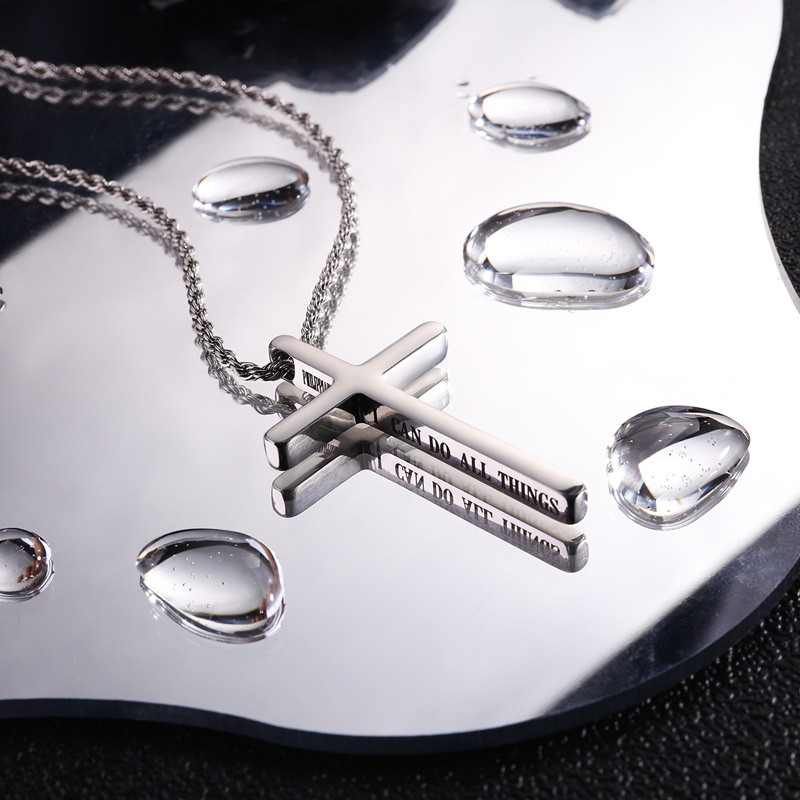 13g Weight 0.03µm-0.05µm Gold Plating Thickness PVD Coated Gold Plating Process 18K Real Gold Plated Plating Material 304 Stainless Steel Pendant Material Pendant Necklace Classification 304 Stainless Steel Chain Material Twisted Rope Chain Chain Type 1 Piece Quantity Holiday, Daily Occasion 304 Stainless Steel Material Cross Pattern Men's Gender Vacation, Simple Style Style Plating Craft Vacation Simple Style Cross 304 Stainless Steel Plating Men's Pendant Necklace Men Pendant Necklaces 3