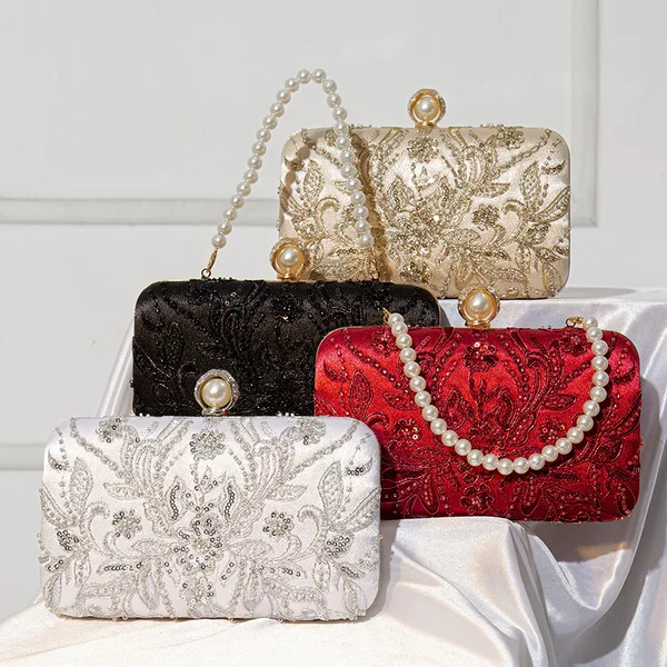 New Cross-border Beaded Hand Bag New Chinese Style Women's Bag Cheongsam Bag Bridal Bag Wedding Bag Wedding Banquet Bag Women's Bag