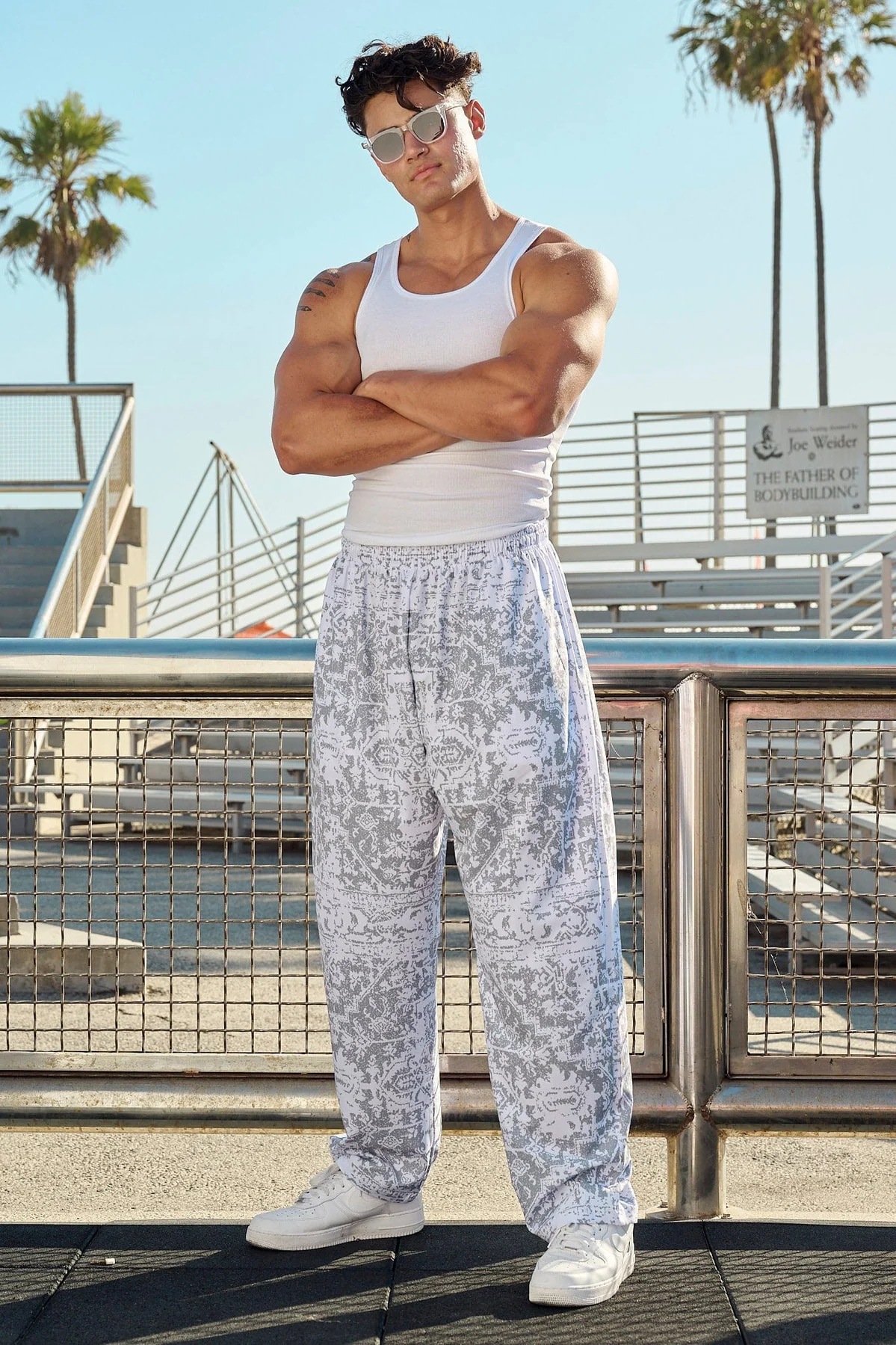 American Style Retro Thin Trousers for Men Summer Autumn Breathable Quick-Drying Loose Sports Pants Fitness Casual Digital Printed Pants_voghion.com