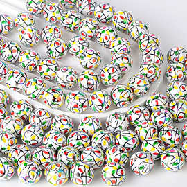 亚克力镀彩印花圣诞灯笼氛围灯带串珠diy手机链车挂饰品配件批发