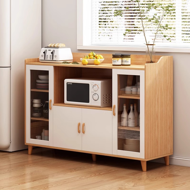 Gabinete de comedor contra la pared, cocina doméstica multifuncional, armario de almacenamiento lateral, armario de salón, armario de almacenamiento, armario de té