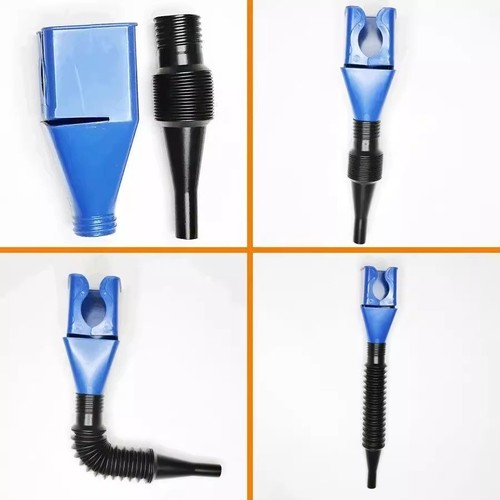 Oil pouring funnel with handle-free oiling card, funnel artifact, portable folding telescopic hose, filling motorcycle gasoline funnel