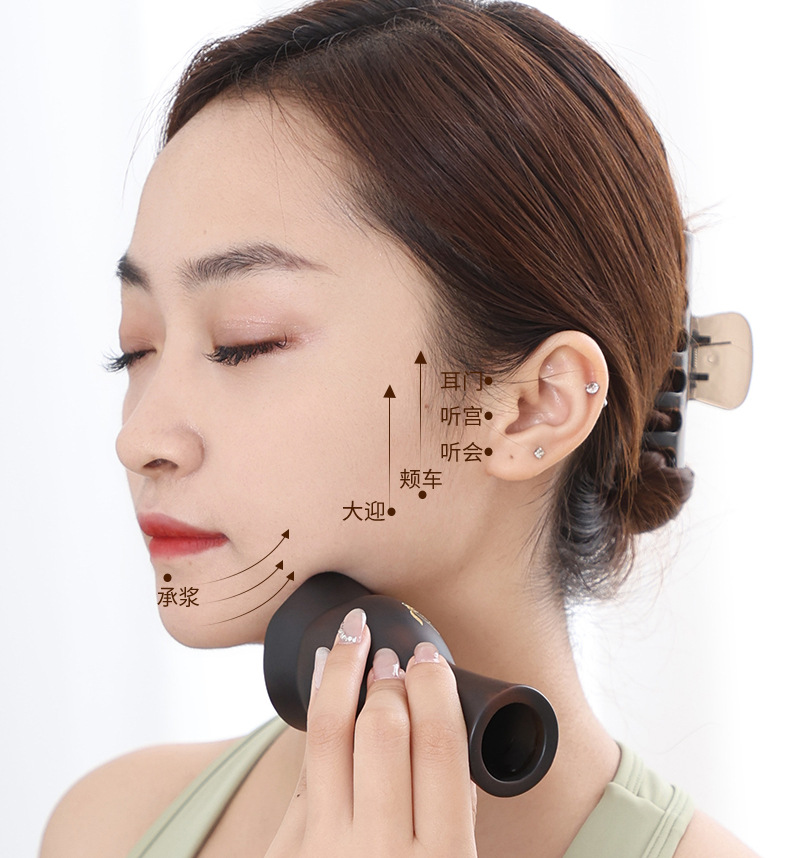 Bian Stone Facial Moxibustion Cup Peach Blossom Face Massage Tool for Beauty and Body Care key features