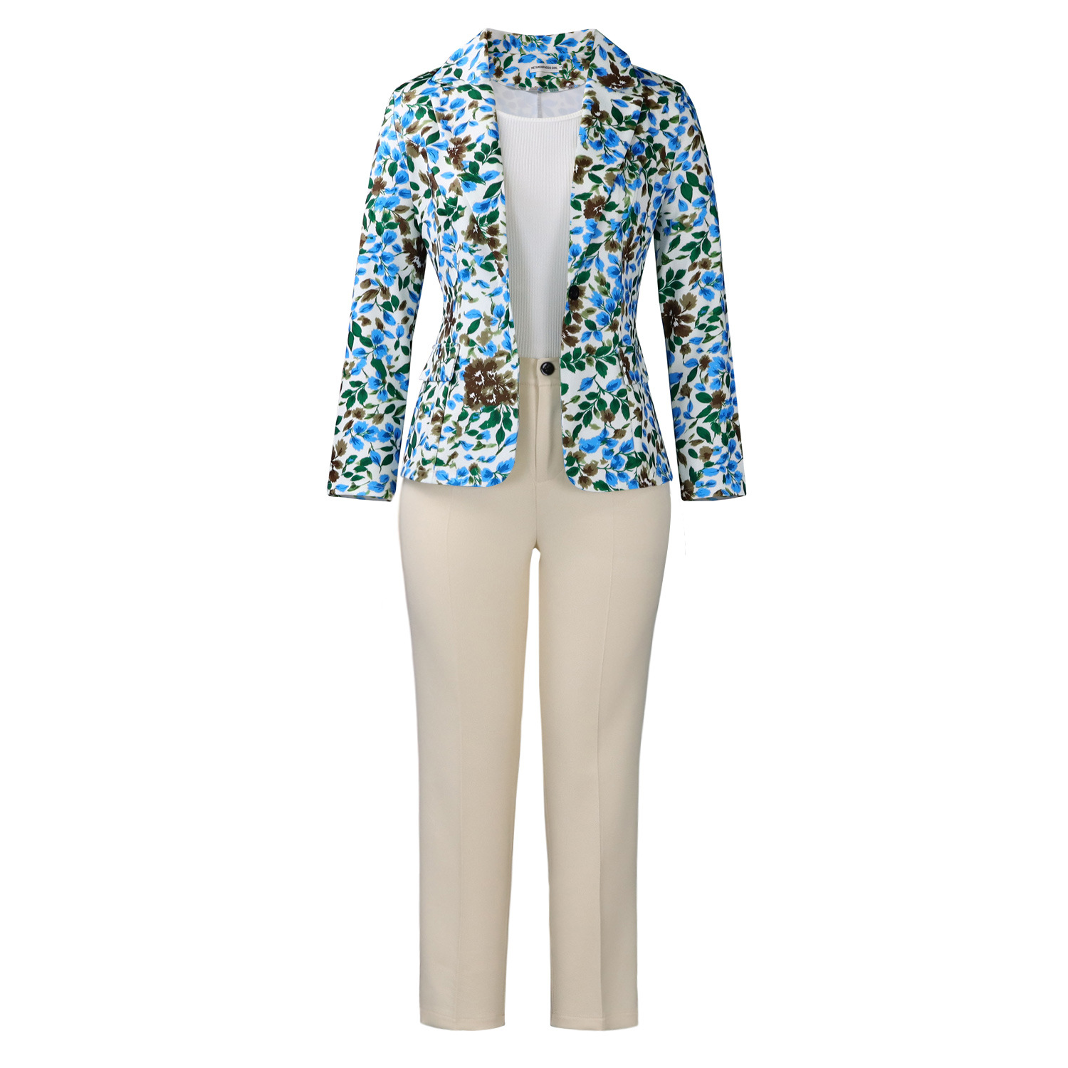 Women's Clothing Women's Fashion Printed Suit Jacket And Slim Fit Pants Two Piece Casual African Style Clothing Set_ecoleips.com