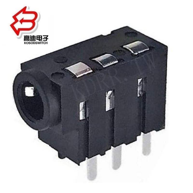 批发3.5耳机插座垫高式 供应3.5音频插座卧式 卧插3.5耳机母座4脚