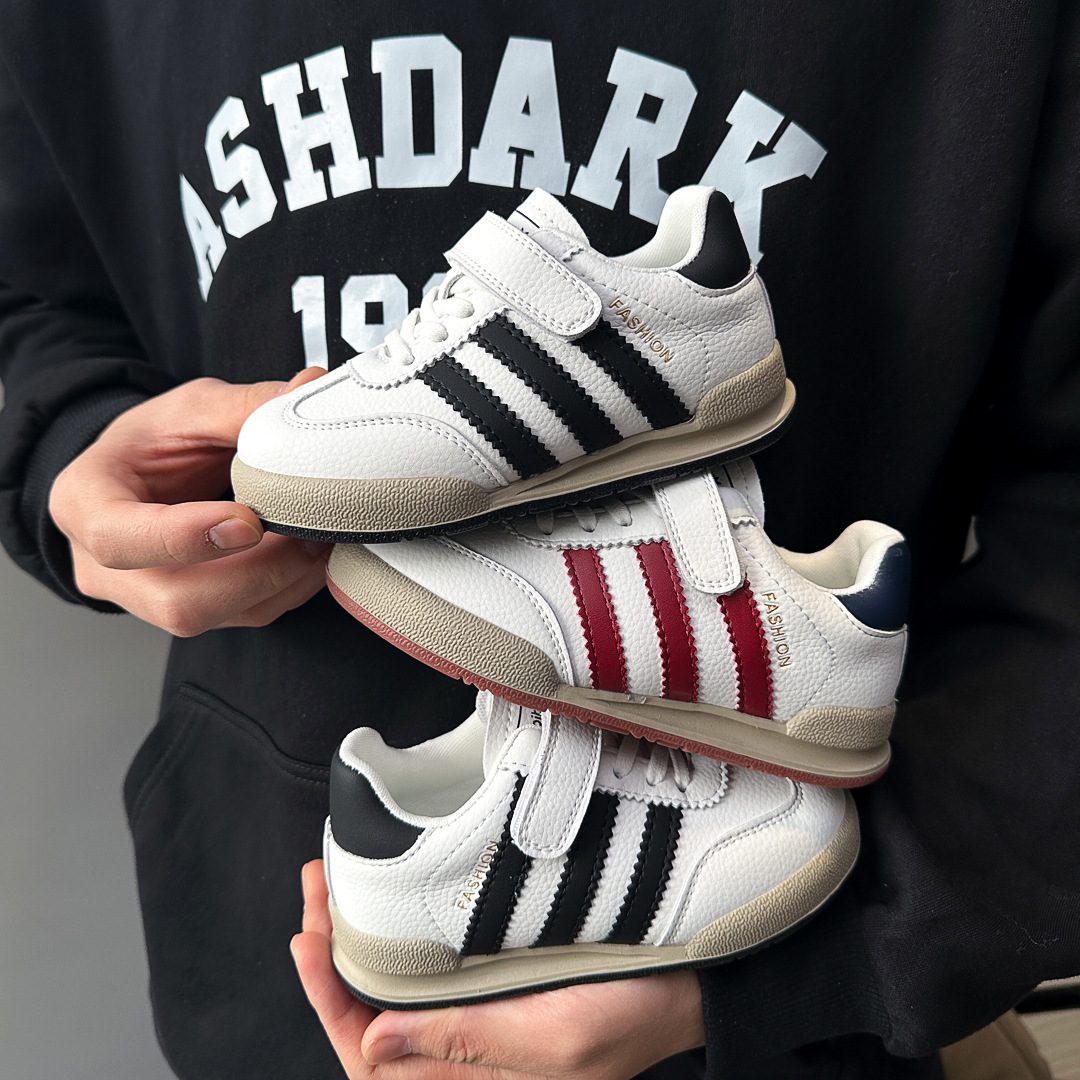 2025 Spring New Children's Shoes Boys' Soft Sole Comfortable Casual sneaker Korean Style Fashionable All-match Girls' German Training Shoes