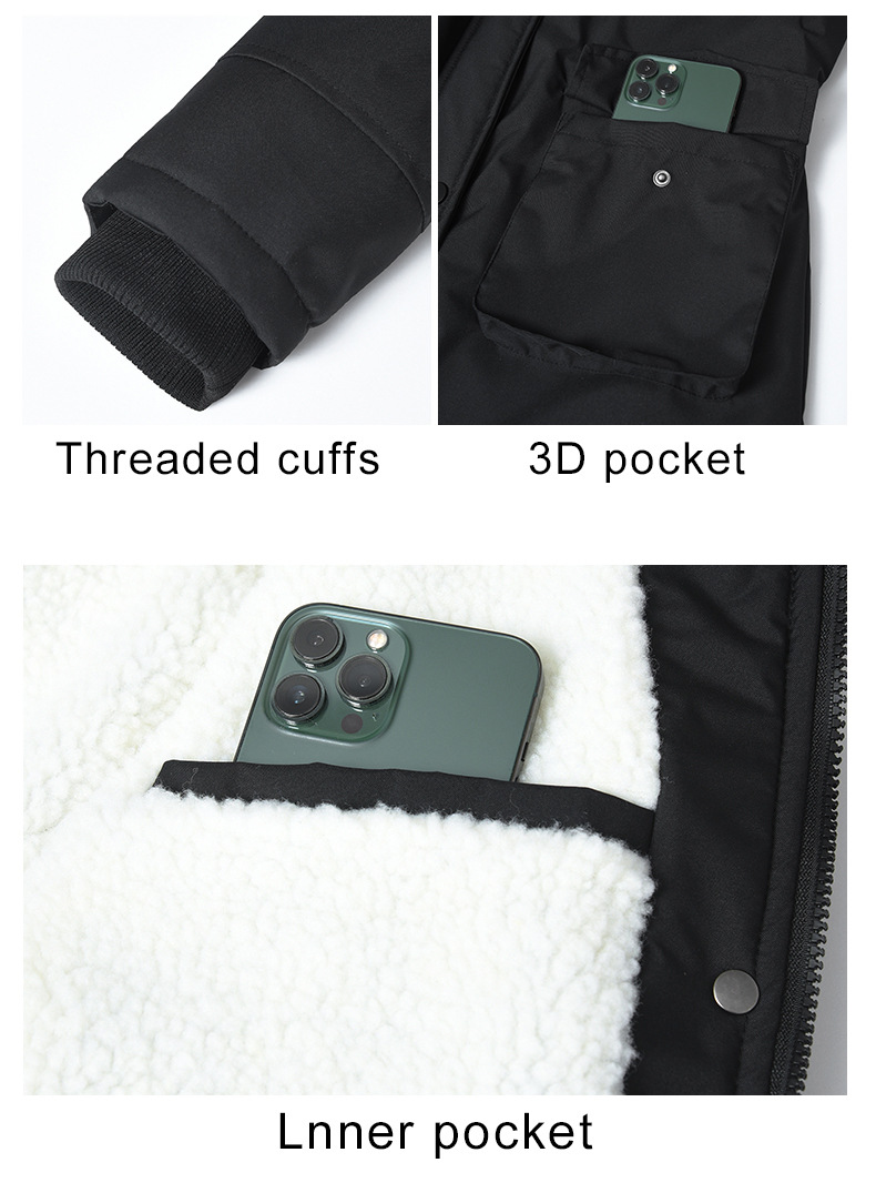 Women’s Winter Parka With Lambswool Lining Warm Cotton Jacket_voghion.com