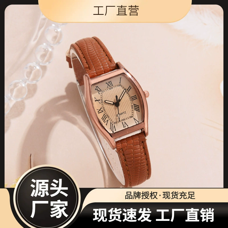 Винное ведро зеркало простой сплав Net Red прямая трансляция женские часы водонепроницаемые кварцевые часы повседневные студенческие часы с квадратным ремнем