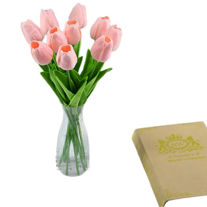 Fuente al por mayor PU mini flor simulación tulipán artificial flor falsa al por mayor flor de seda decoración transfronteriza del hogar flor falsa