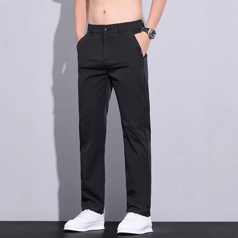 Chaolun 布夏アイスシルク薄いメンズハイエンドライトカジュアルパンツメンズストレートビジネスロングパンツメンズパンツ