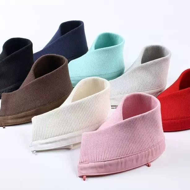 Съемное зимнее пуховое пальто со съемным моющимся воротником, универсальный трикотаж из чистого хлопка в рубчик, универсальный унисекс, защита от грязи.