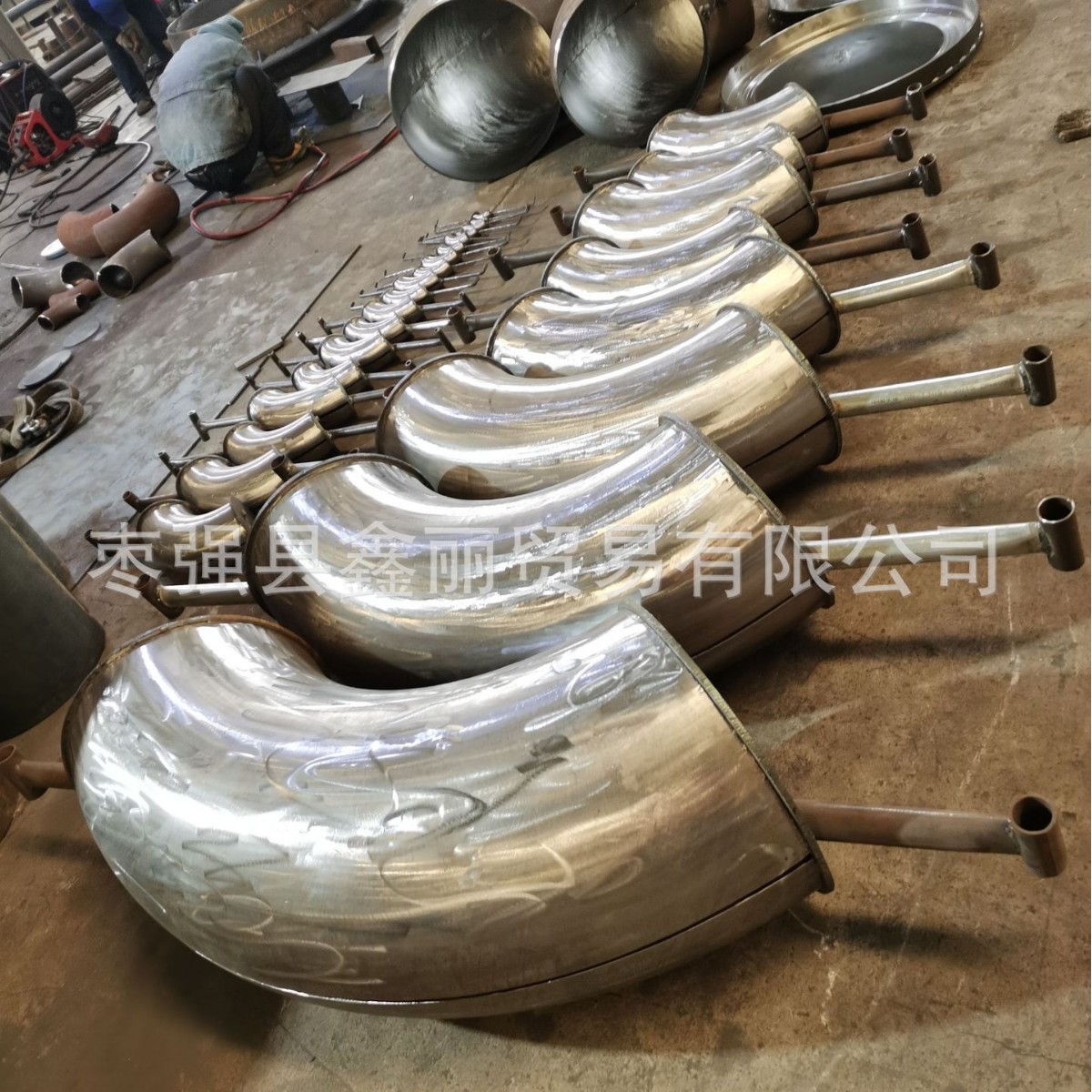 供应玻璃钢10kg 16kg法兰模具 玻璃钢90度 弯头模具