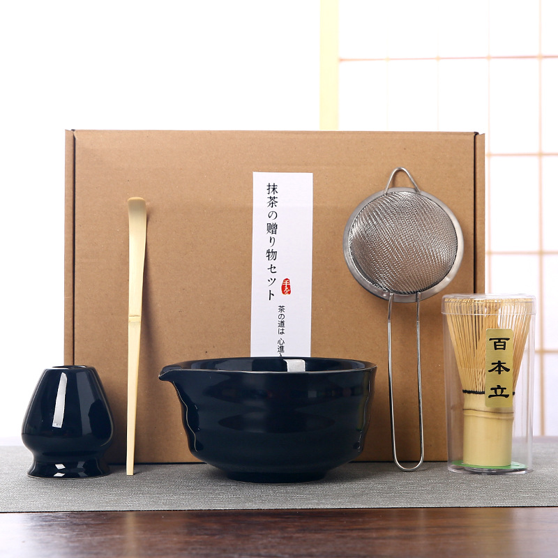 Transfronterizo exclusivo para el set de té Matcha japonés caja de regalo de té Matcha cepillo de té de 100 libros de té Matcha de la dinastía Song