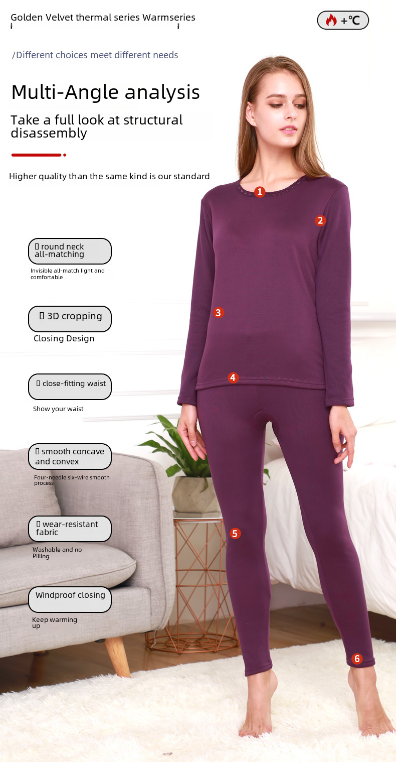 Winter plus fertilizer to increase thermal underwear women plus velvet padded cold cotton sweater men's large size autumn clothes autumn pants wholesale