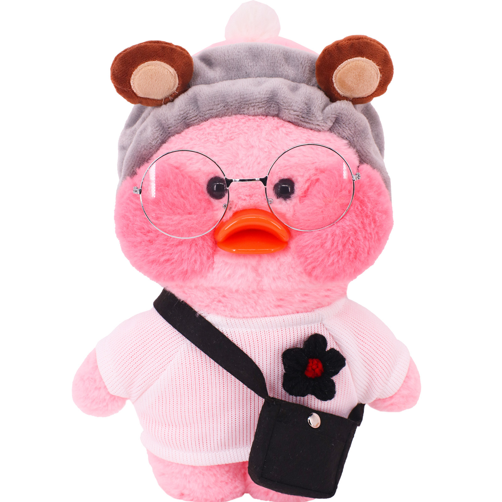 Nueva 30cm pequeño pato amarillo felpa juguete Ropa Accesorios lindo peluche muñeca animal muñeca juguete de los niños