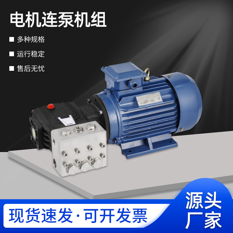 足额铜线电机泵头组合设备总成30L大棚造雾喷淋泵柱塞泵高压泵