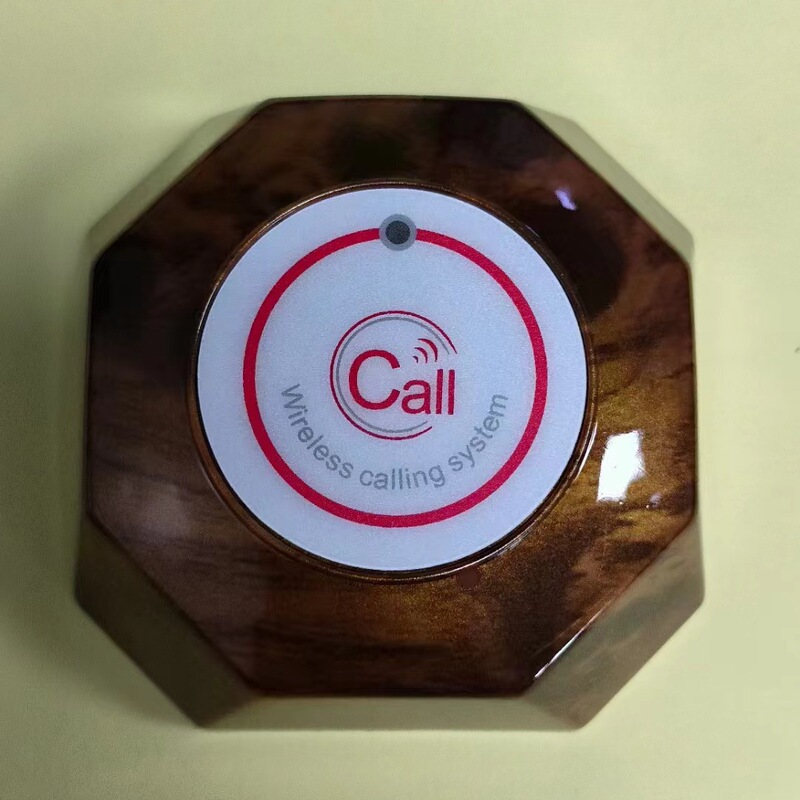 Wood Grain Burger Wireless Pager Restaurant Meal Pager Internet Cafe Chess and Card Room Service Wireless Sos Alarm