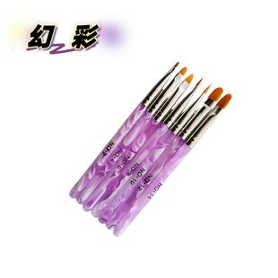 Cross-Border Manicure Brush 7-Piece Set Wave Acrylic Rod Phototherapy Pen Row Pen French Phototherapy Manicure Tools
