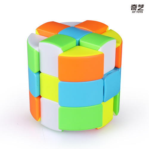 Qiyi third-order cylindrical Rubik's Cube children's puzzle fun smooth speed twisting smooth special-shaped Rubik's Cube wholesale