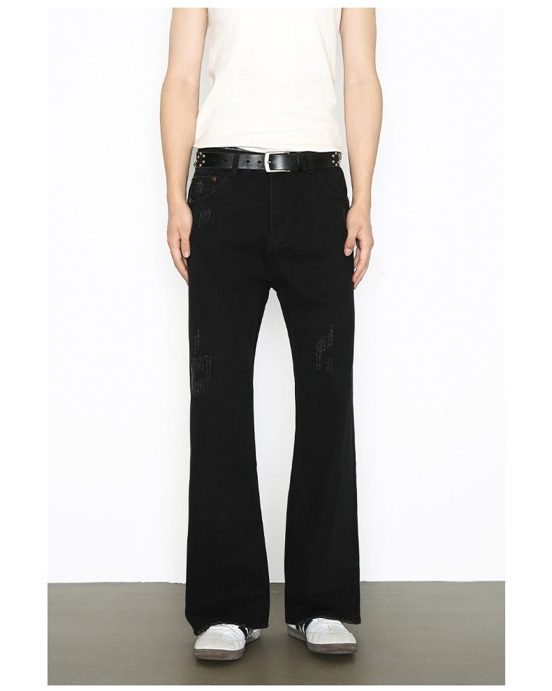 Flare Jeans High Street Style Loose Fit Straight Leg Slim Fit Long Pants American Trendy Brand Retro in Stock_mkmklike.com