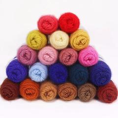 Squirrel fluffy yarn knitting needles thread handmade DIY scarf hat coat shiny gold thread medium size Mohair yarn