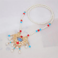 璎珞项链新中式复古莲花中国风汉服视频呢高级感马面裙背云长款