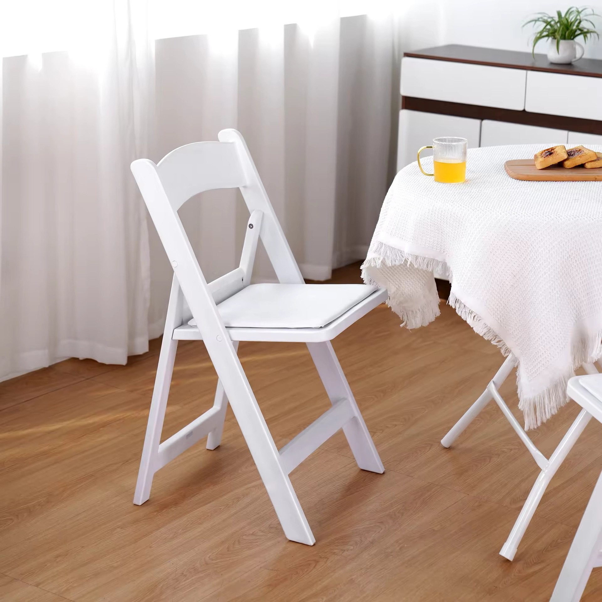 Sillas plegables europeas Wimbledon sillas plegables portátiles sillas de Wimbledon blanca