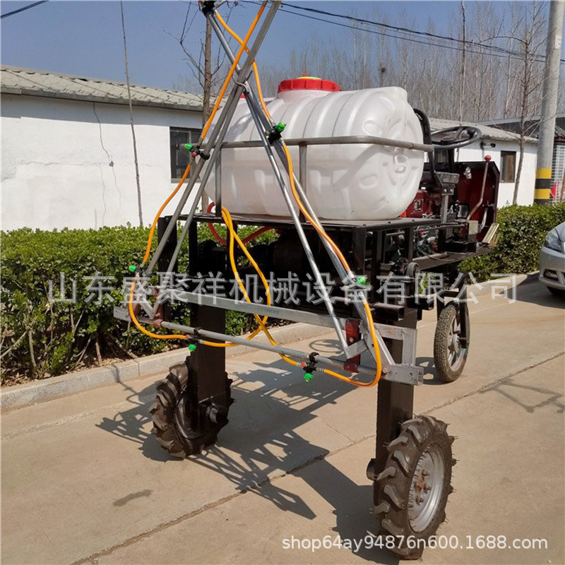Shengjuxiang máquina de pulverización mecánica de 8 metros de pulverización de ancho de brazo de expansión de cuatro ruedas auto-propulsado