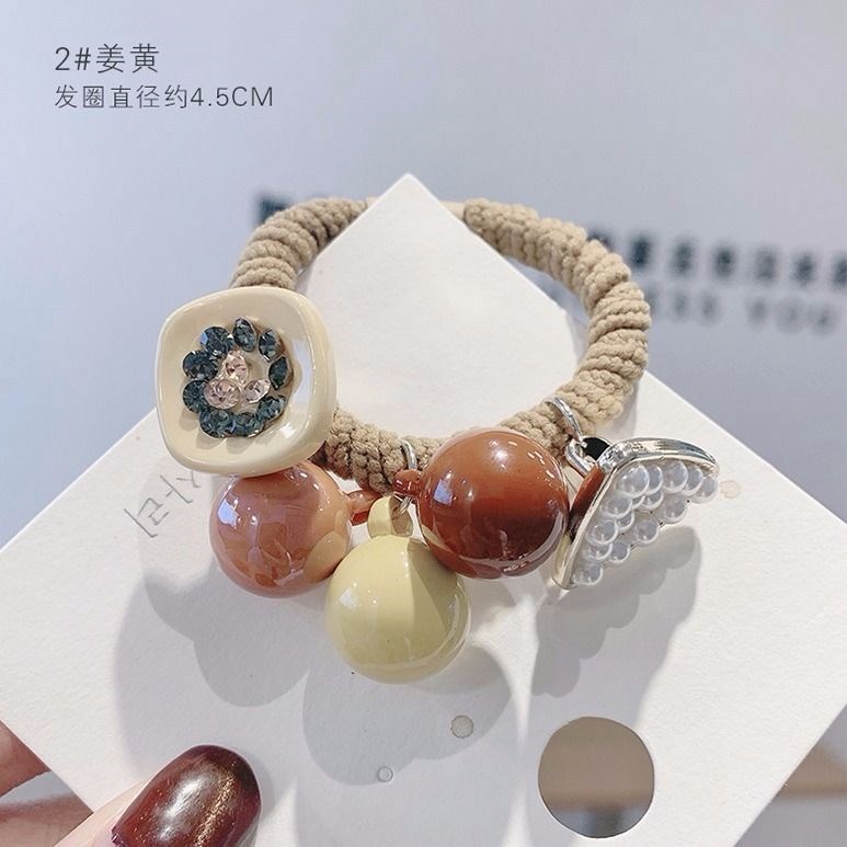Pelo cuerda pelo cuerda banda de pelo Corea del Sur fresco personalidad simple ponytail tie banda goma perlas cristal tocado las mujeres